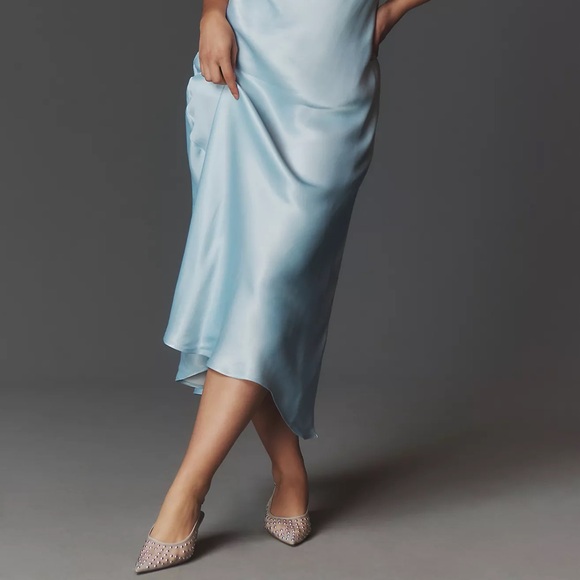 Anthropologie Conditions Apply Reidun Halter Cowl-Neck Midi Dress - Picture 8 of 14